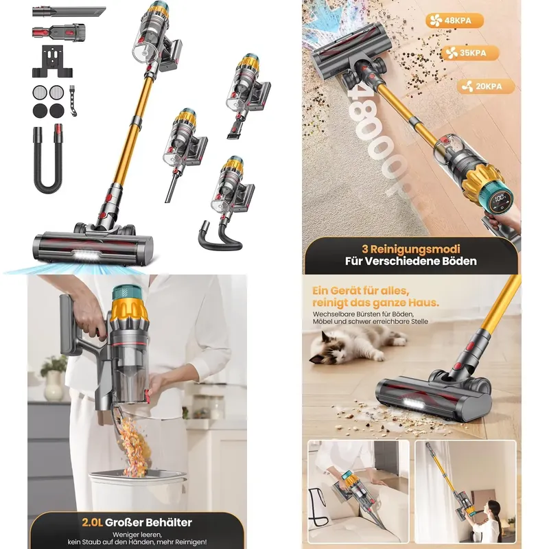 Car Vacuum - Odkurzacz bezprzewodowy V16, przenośny, samoczyszczący, 45