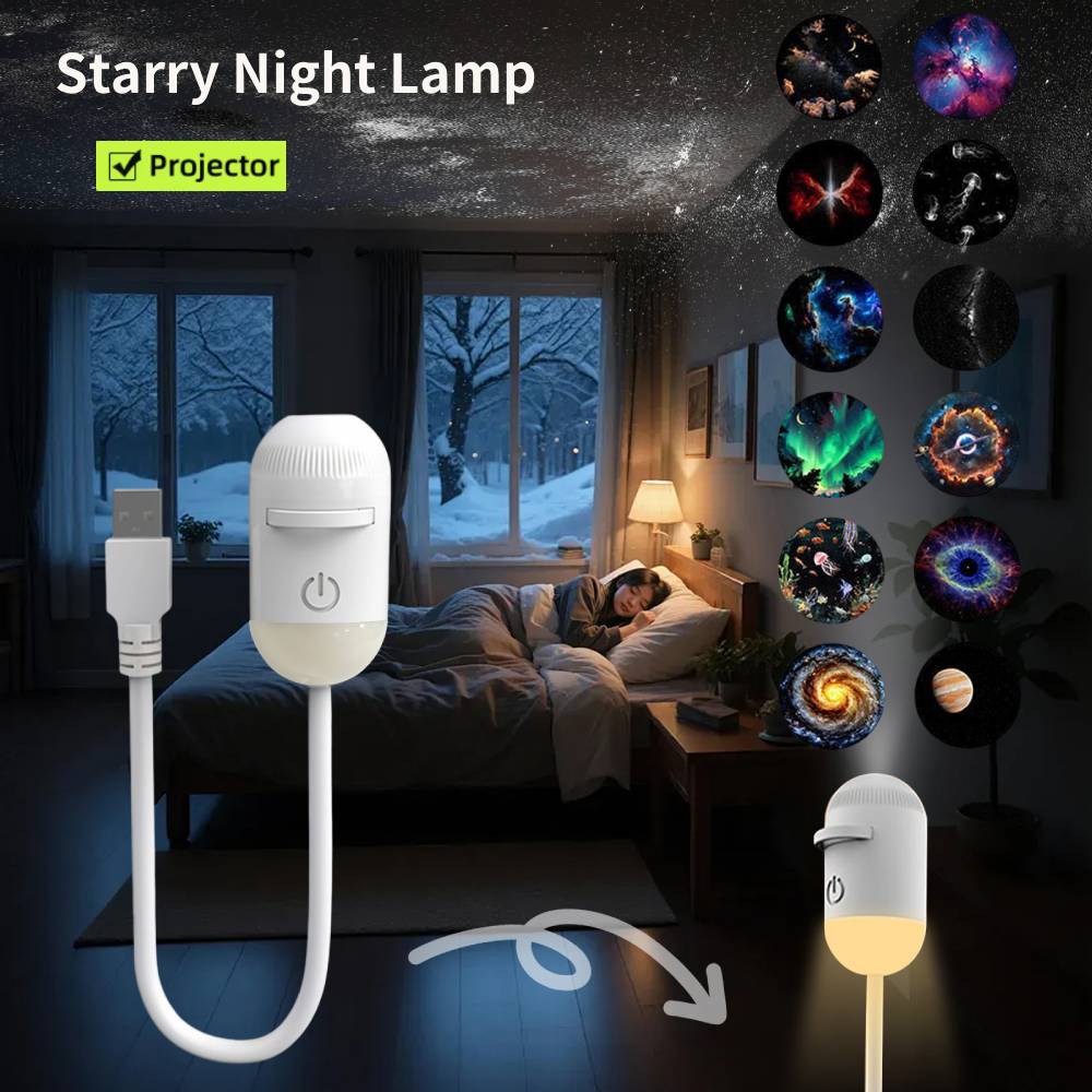 Car Led Light - Mini Projektor Gwiazd Galaxy Lampka Nocna