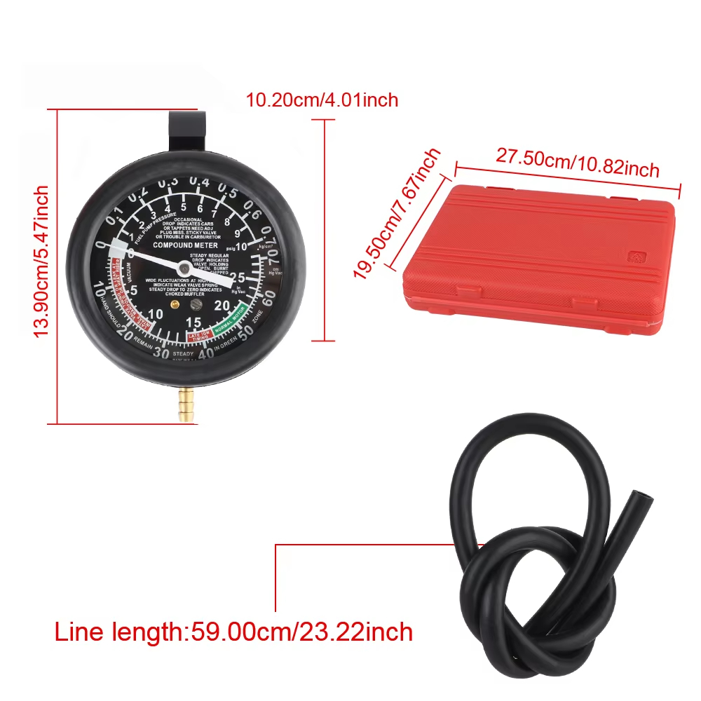 Manometr samochodowy, tester c – Car Vacuum recenzja i cena